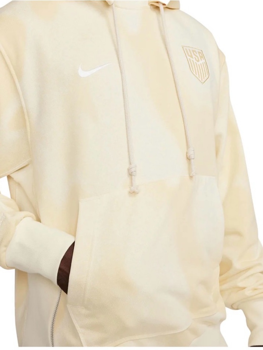 Nike Men’s USA Dri-Fit Standard Issue Yellow Hoodie (FJ7884-113) Large